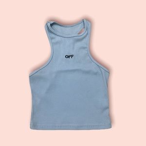 Racerback OFF Ribbed Crop Top